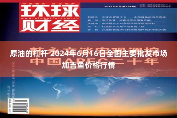 原油的杠杆 2024年6月16日全国主要批发市场加吉鱼价格行情