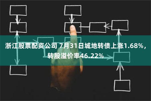   浙江股票配资公司 7月31日城地转债上涨1.68%，转股溢价率46.22%