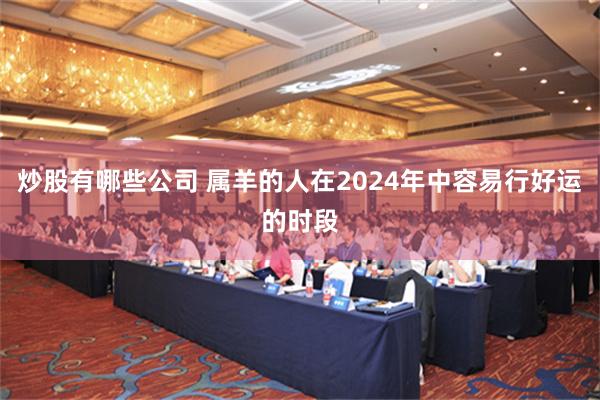   炒股有哪些公司 属羊的人在2024年中容易行好运的时段