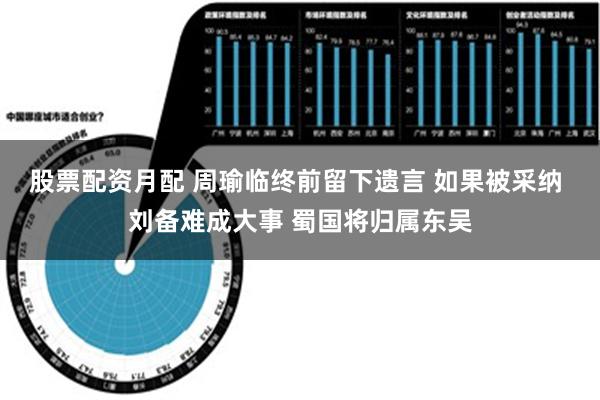 股票配资月配 周瑜临终前留下遗言 如果被采纳 刘备难成大事 